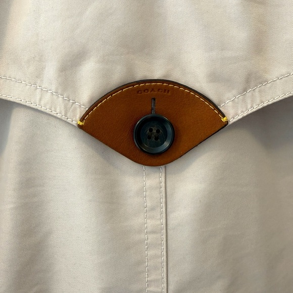Coach Double-Breasted Tan Trench Coat - Picture 10 of 16